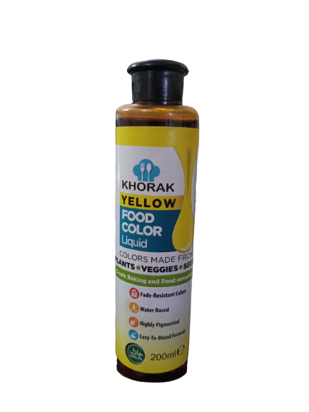 Yellow Food Color 200 ml -For commercial use - Khoraak Foods