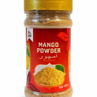 Amchoor Powder 100g also referred to as mango powder, is a fruity spice powder made from dried unripe green mangoes.