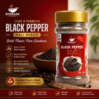 Black Pepper Powder 100g – Premium Kali Mirch (Jar Pack)