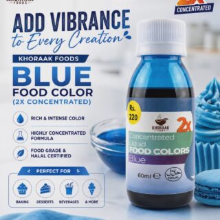 Khoraak Foods Blue Food Color – 2X Concentrated