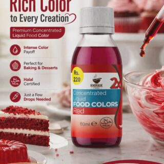 Khoraak Foods red liquid food color bottle 60ml concentrated
