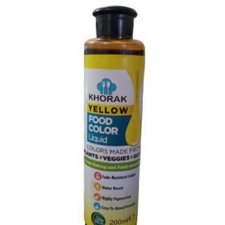 Yellow Food Color 200 ml -For commercial use - Khoraak Foods