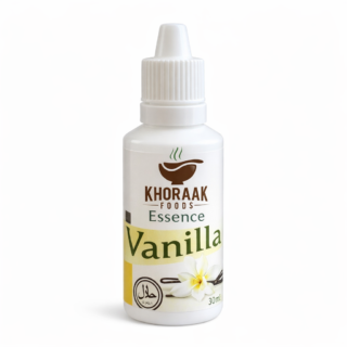 Vanilla Essence bottle by Khoraak Foods front view