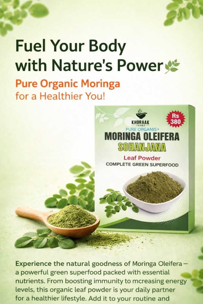 Khoraak Foods moringa powder health benefits energy immunity detox