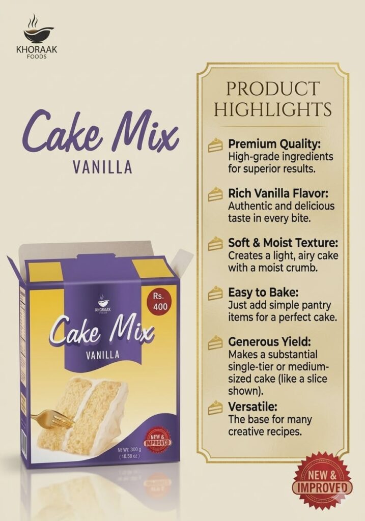  vanilla cake mix premium quality ingredients baking
