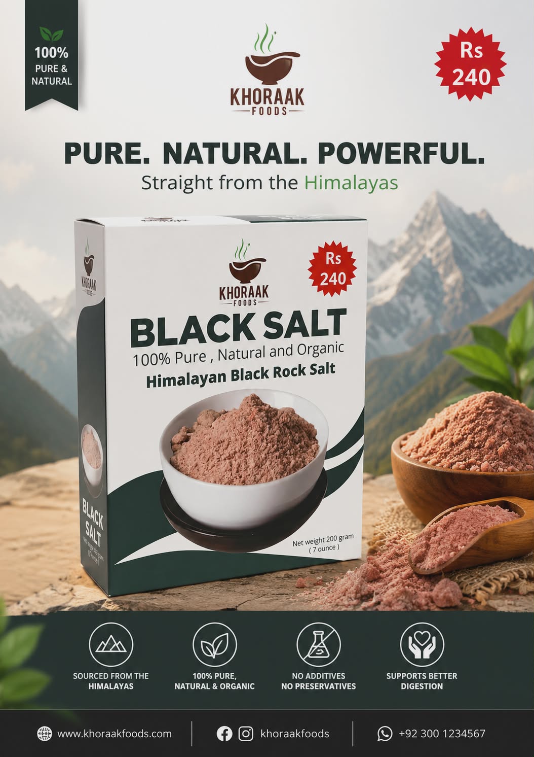 Khoraak Foods Black salt box 200g