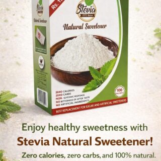Healthy lifestyle with stevia sugar alternative product