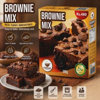 Khoraak Foods Brownie Mix chocolate baking mix box dessert