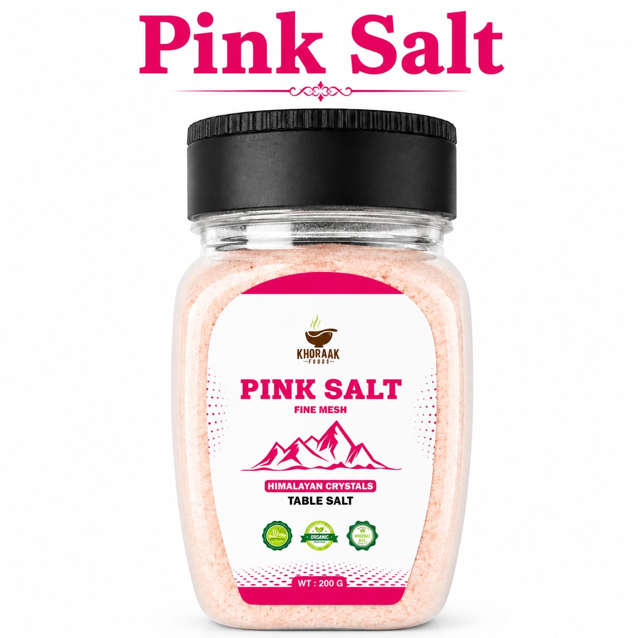 Pink Table Salt 200g – Khoraak Foods | Premium Himalayan Salt