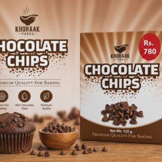 Khoraak Foods Chocolate Chips box for baking premium quality