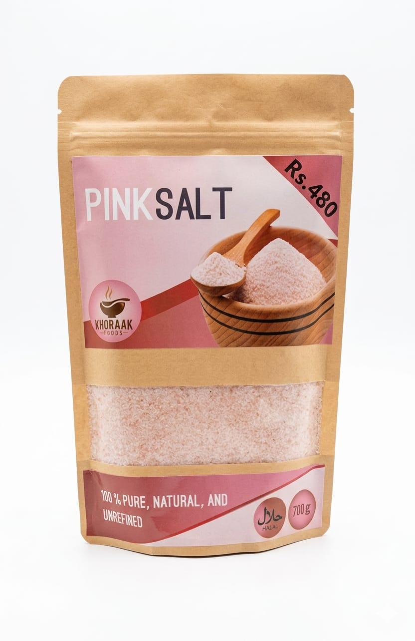 Pink Salt Crystals 700g Kraft Pack – Khoraak Foods | Premium Himalayan Pink Salt - Image 2