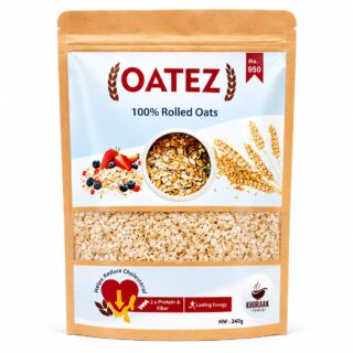 Rolled Oats 240g. OATEZ. Natural Whole Grain Oats | High Fiber Healthy Breakfast