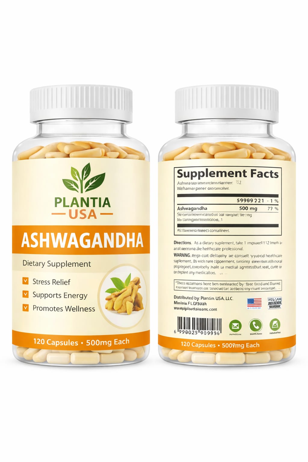 "Ashwagandha Capsules – Natural Stress Relief & Energy Booster | 120 Veg Capsules | Immunity & Focus Support" - Image 3