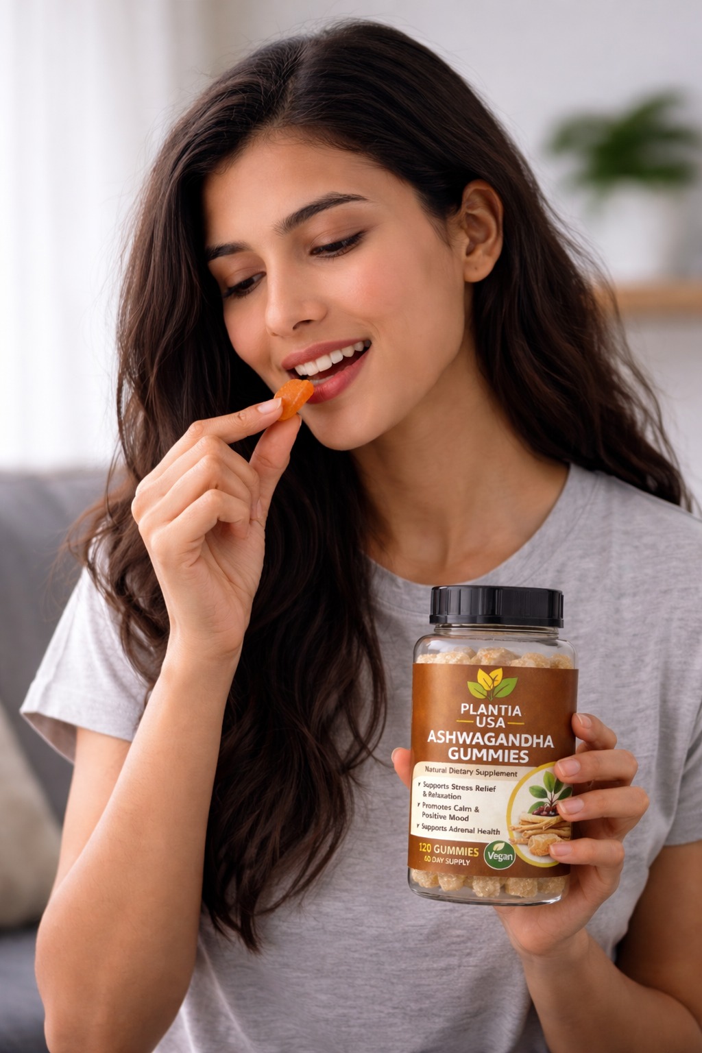 Ashwagandha Gummies – Stress Relief & Energy Boost | 120 Vegan Gummies per Bottle | Immunity & Focus Support" - Image 3