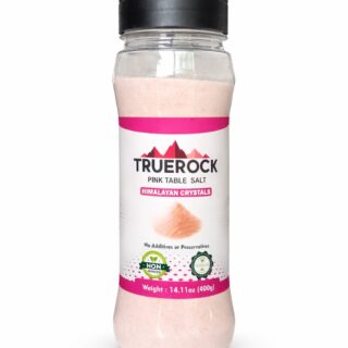 TRUE ROCK Himalayan Pink Table Salt 400g – 100% Natural Crystal Salt | Fine Grain | No Additives
