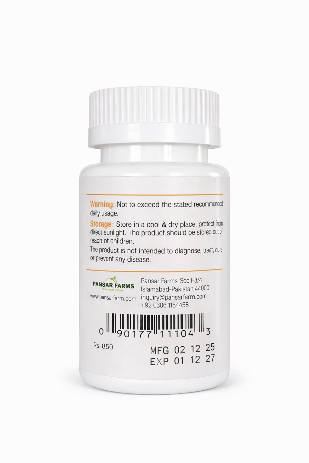 Ashwagandha capsules usage instructions dosage storage and warning label