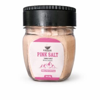 Himalayan pink table salt 100g fine grain with dispenser natural mineral salt