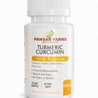 Pansar Farms Turmeric Curcumin with Piperine 500mg Capsules Herbal Supplement