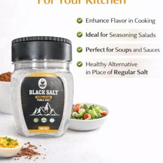 Black Salt with Free Dispenser Jar