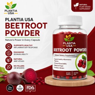 Plantia USA Beetroot Powder Veg Capsules