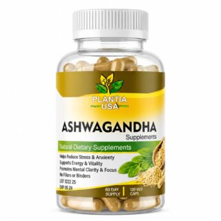 Ashwagandha Capsules – Natural Stress Relief & Energy Booster | 120 Veg Capsules
