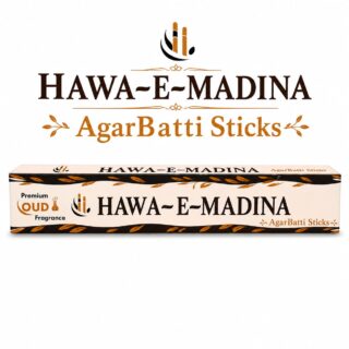 Hawa-E-Madina Oud Fragrance Agar Batti – Premium Incense Sticks (30 Sticks with Stand)