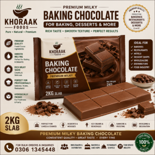 Baking chocolate premium milky for bakeries.