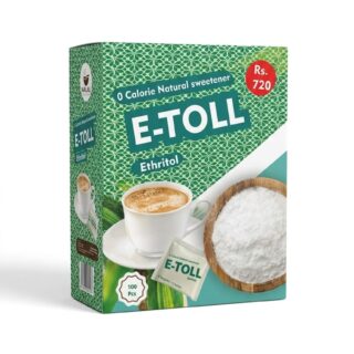 E-TOLL erythritol 0 calorie sweetener 100 sachets box