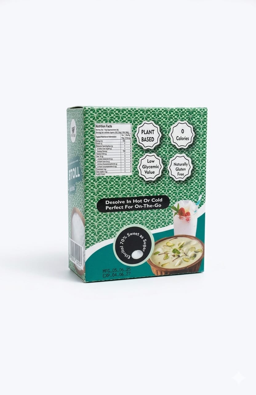 E-TOLL Erythritol sweetener used in tea and coffee