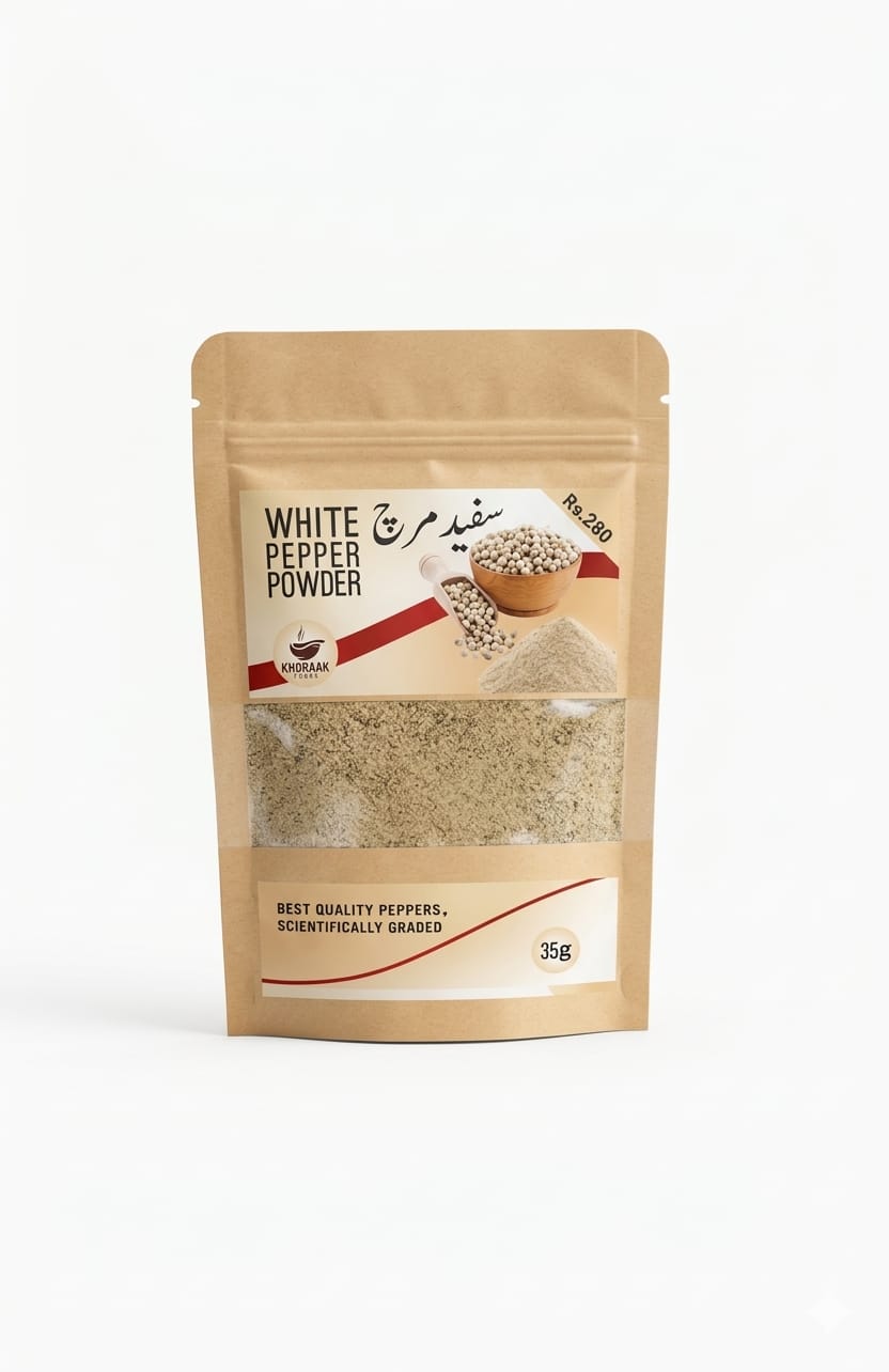 White Pepper Powder 35g Khoraak Foods
