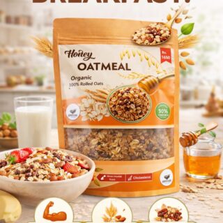 Honey Oatmeal with honey nuts and seeds