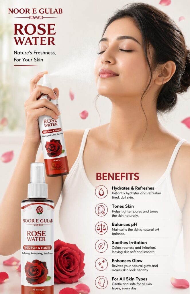 natural rose water for skin Pakistan
