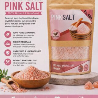 Khoraak Foods Himalayan Pink Salt 700g pouch natural unrefined salt
