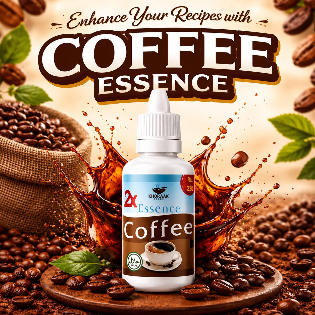 Coffee Essence 2x Strong – Premium Liquid Coffee Flavor for Baking, Desserts & Beverages | Halal | Concentrated