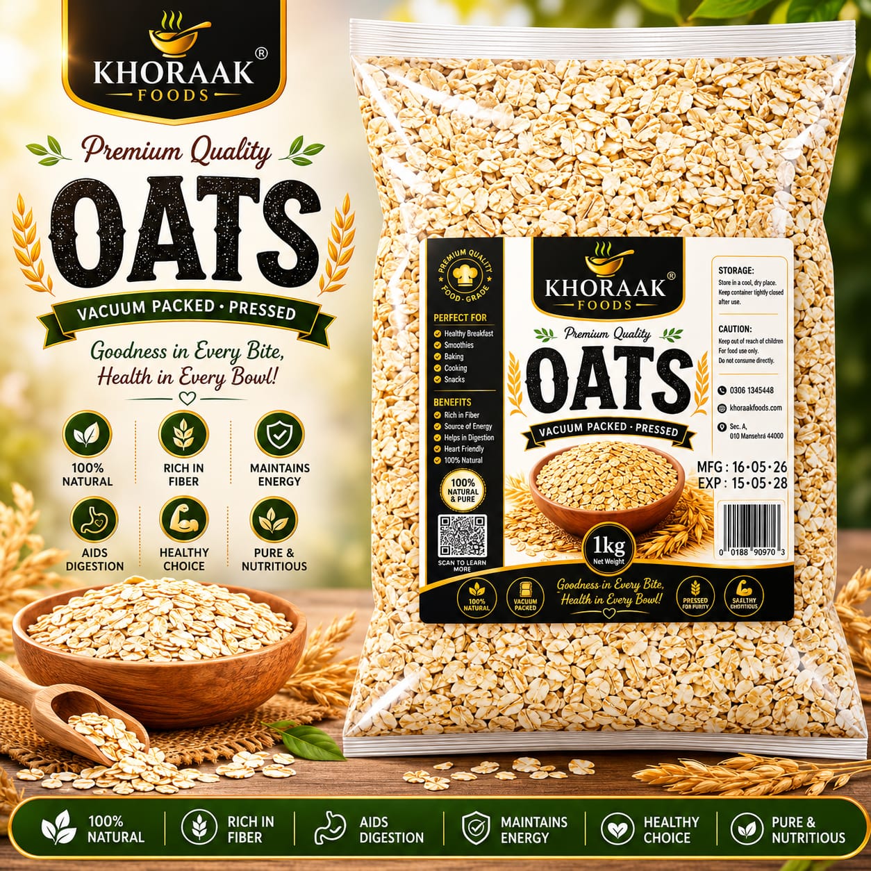 Oats 1 KG Bulk Pakistan