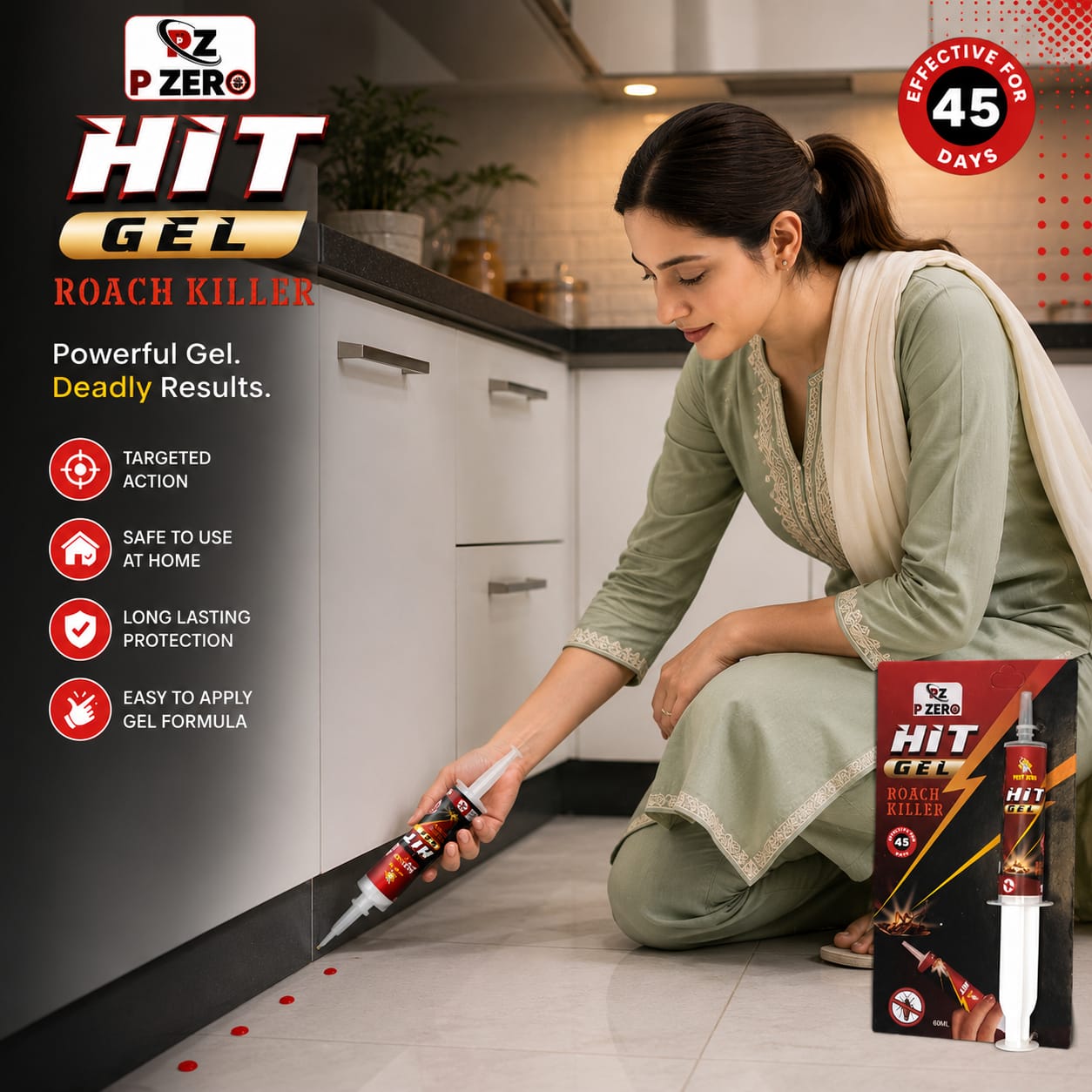 HIT Cockroach Gel – 100% Effective Cockroach & Lal Baig Solution (45 days Protection) - Image 8