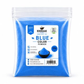Blue Food Color Powder 250g Bulk Pack | Food Grade Plant-Based Food Coloring | Khoraak Foods