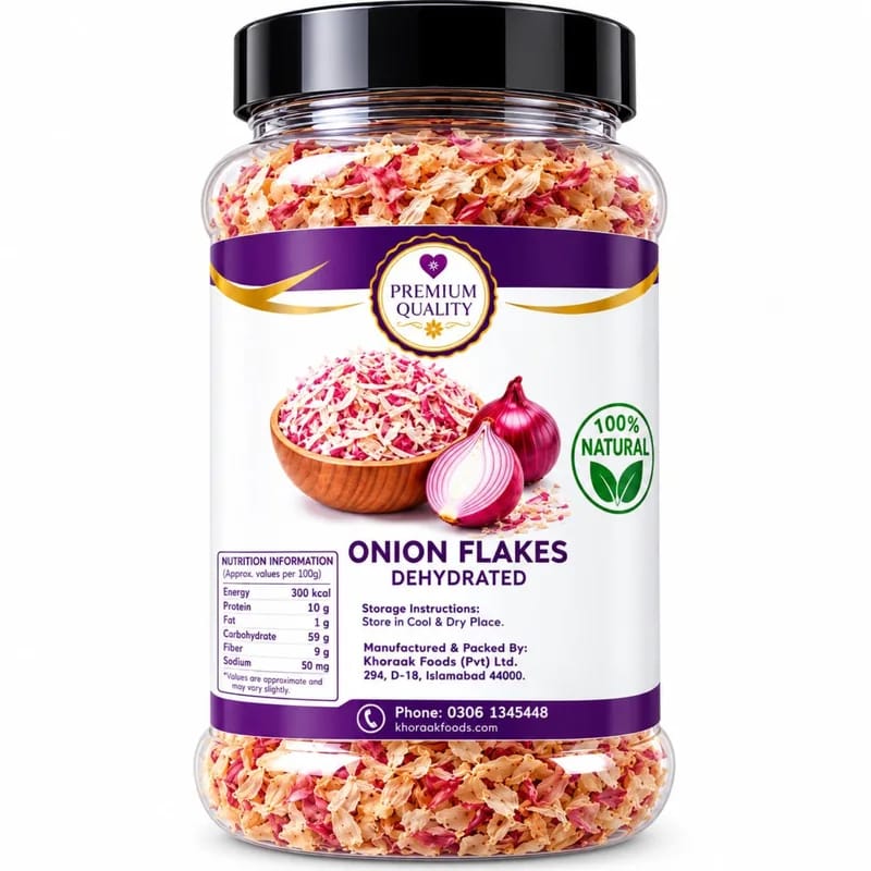Premium Natural Onion Flakes by Khoraak Foods