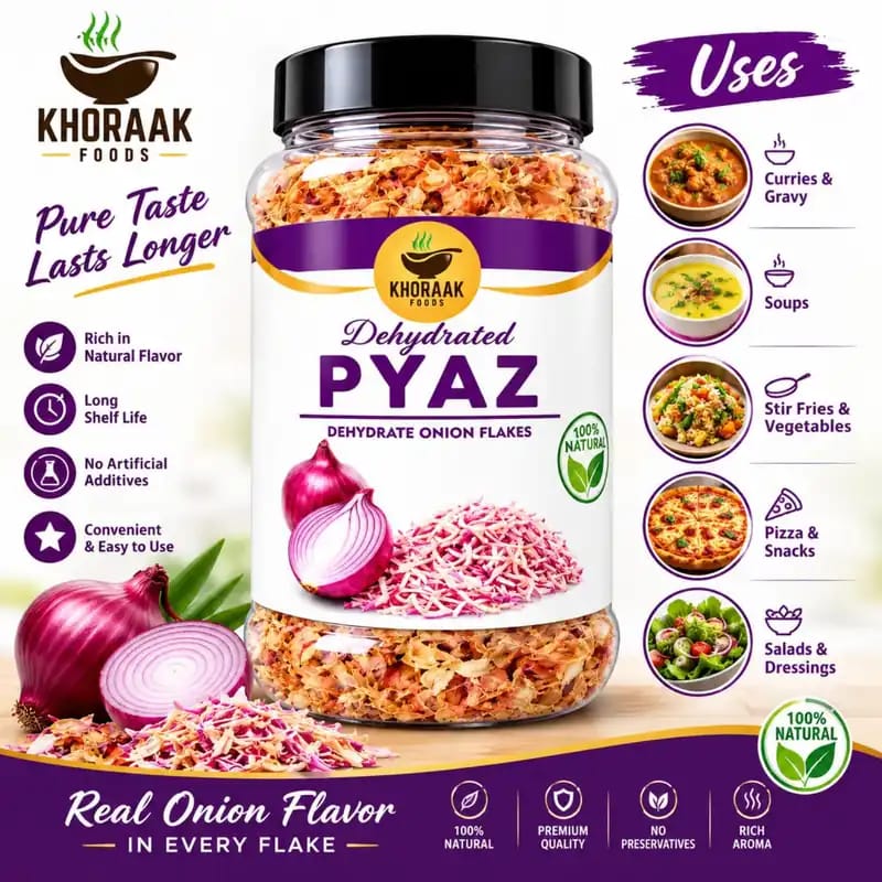 Onion 160g – Premium Dehydrated Onion Flakes | Khoraak Foods