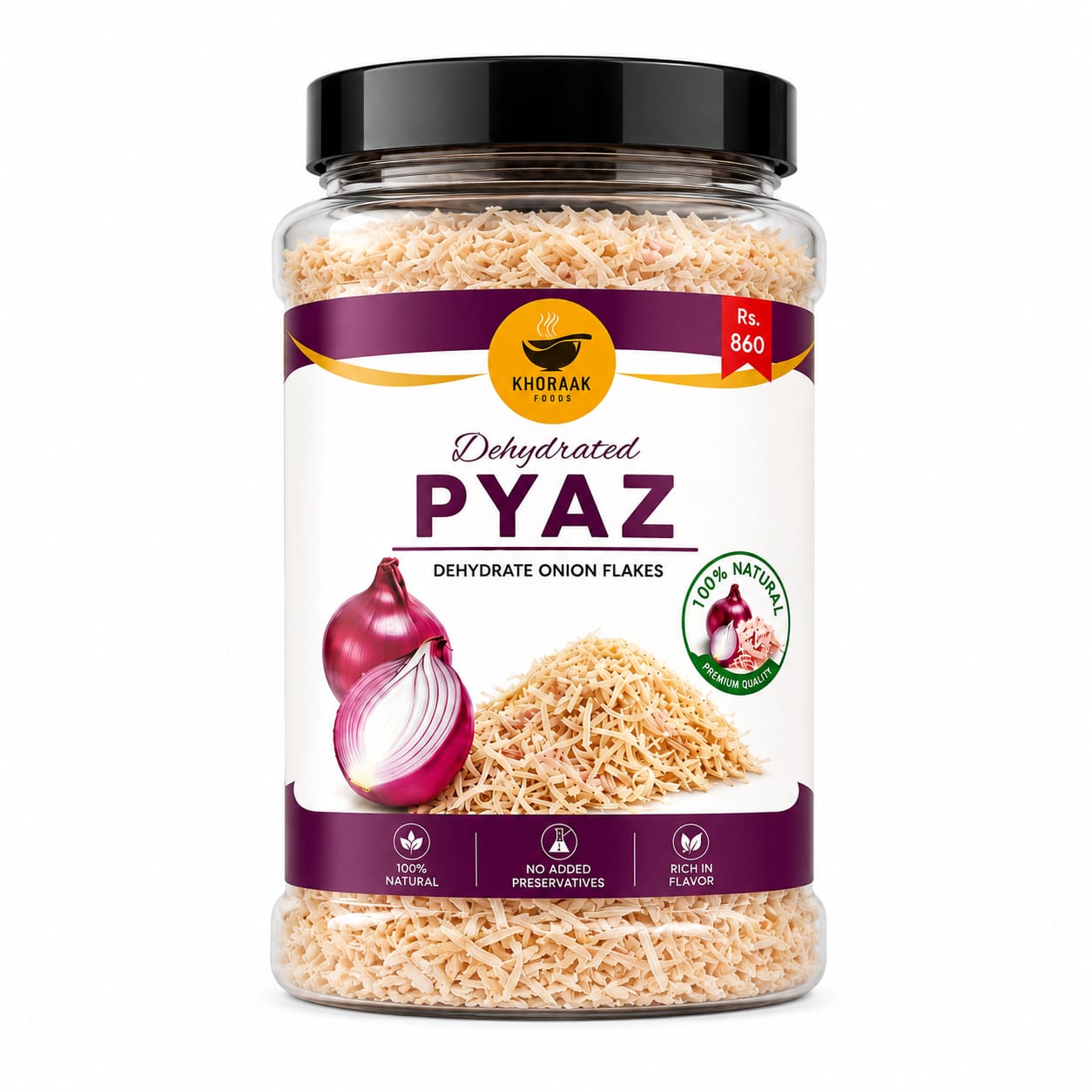 Khoraak Foods Dehydrated Onion Flakes Premium Dried Onion Pakistan