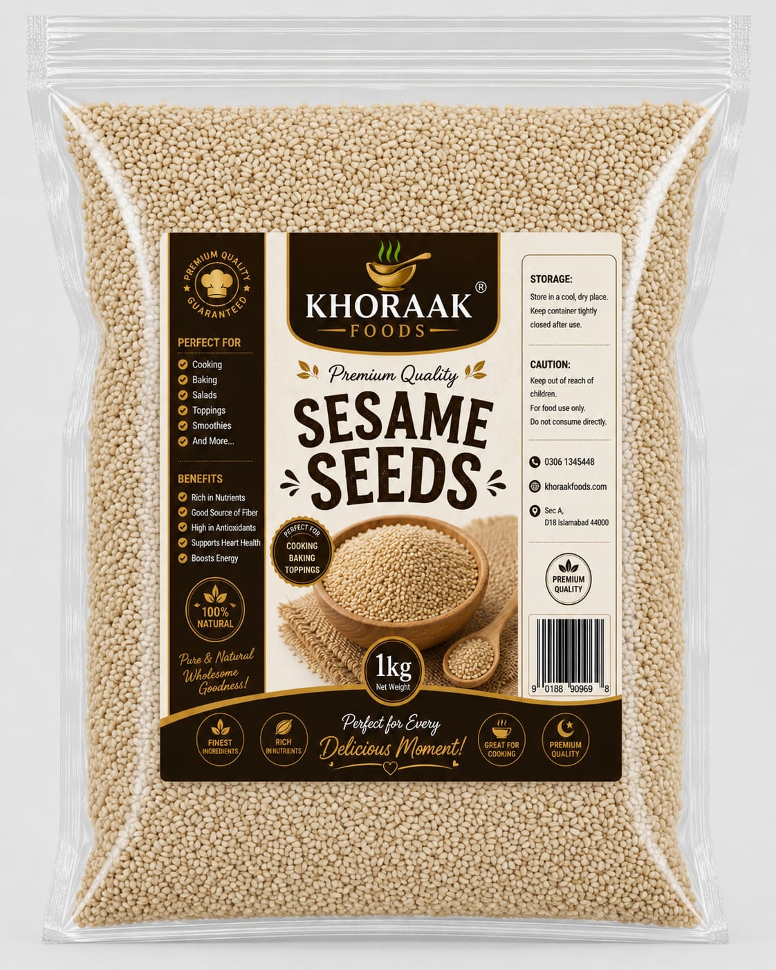 Khoraak Foods Premium Sesame Seeds 1kg