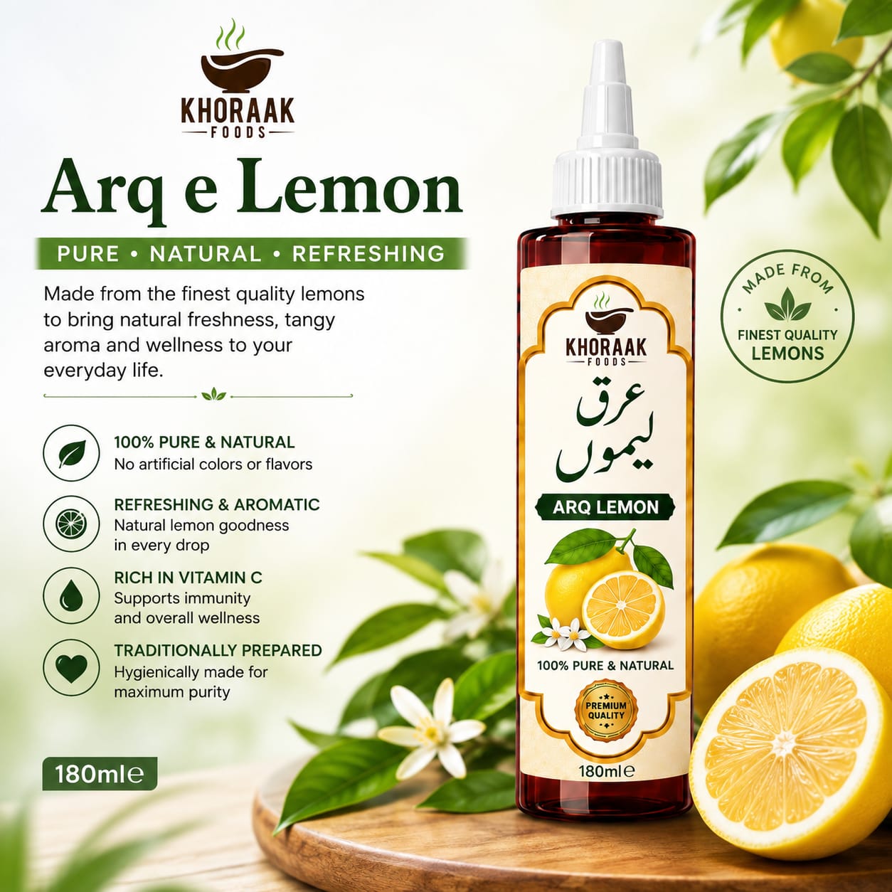 Khoraak Foods Arq e Lemon 180ml