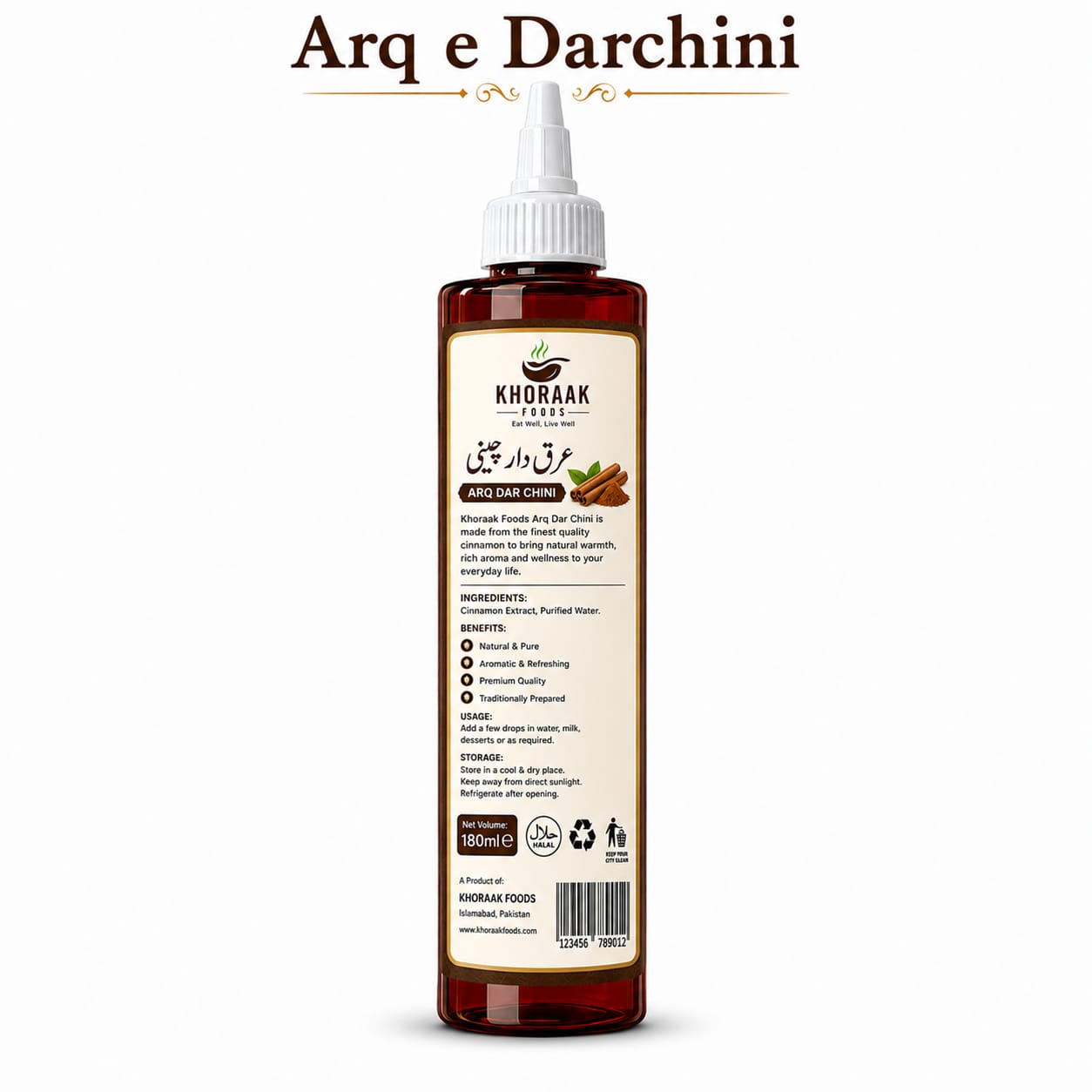 Khoraak Foods Arq e Darchini – 100% Pure & Natural Cinnamon Extract