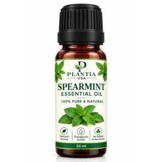 Plantia USA Spearmint Essential Oil 20ml – 100% Pure & Natural Spearmint Oil for Aromatherapy, Diffuser, Massage & External Use